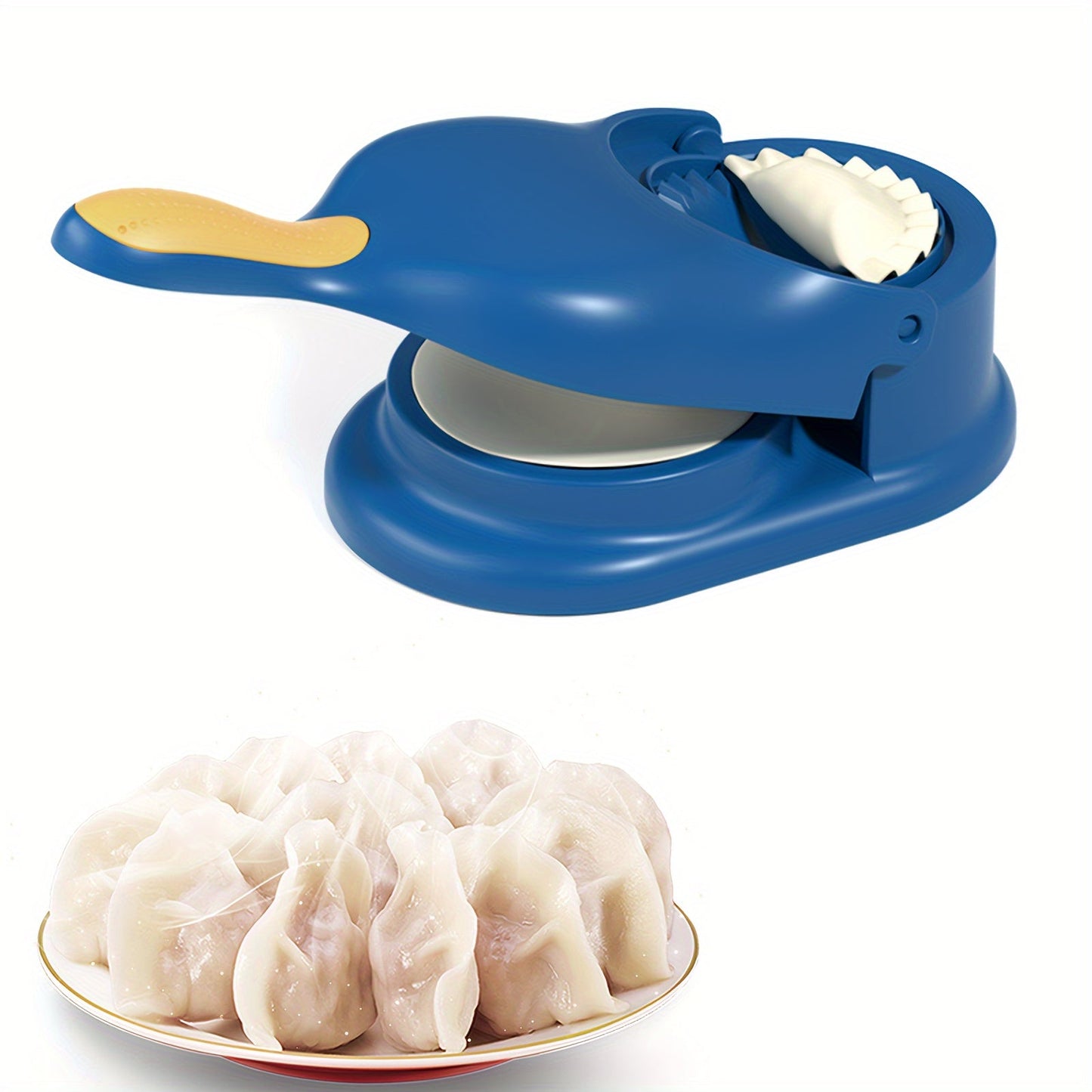 Enhanced 2-in-1 Manual Dumpling Maker: Safe Plastic Material, Great for Tortillas and Dumplings, Perfect for Parties and Gatherings.