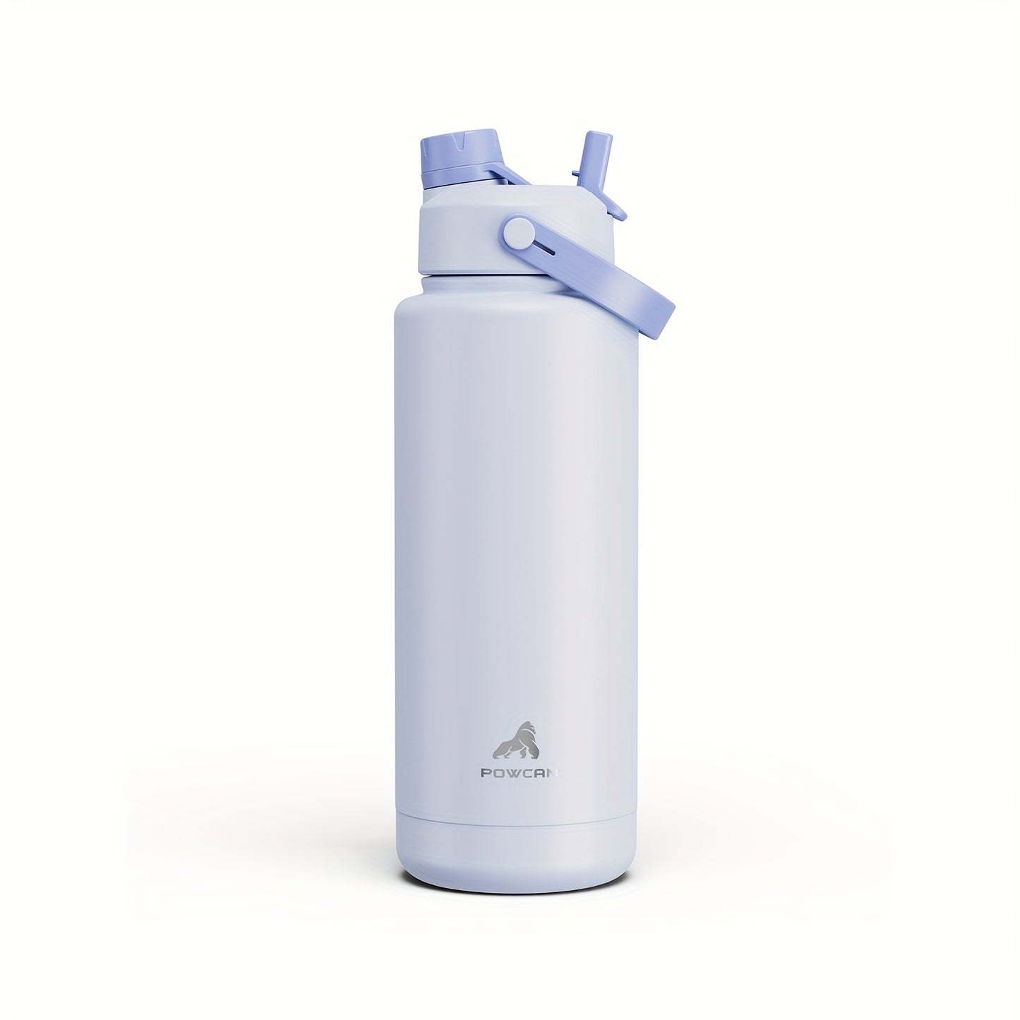 40oz stainless steel water bottle with leak-proof straw and spout lid, double wall insulated, hand wash only, PVC free. Ideal for sports, gym, travel, and school.