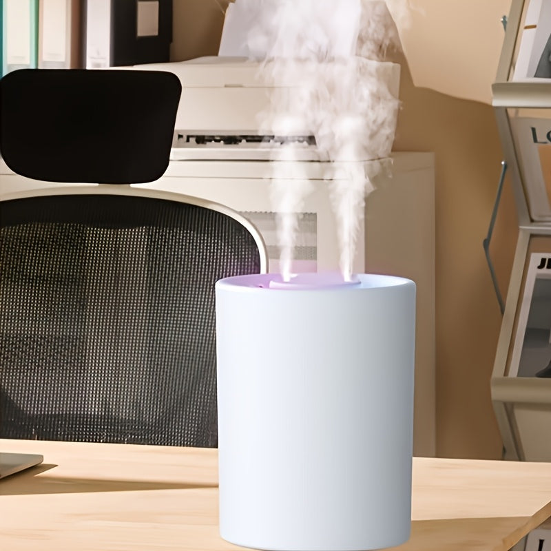 Large 5L USB humidifier with dual mist and colorful ambient lighting - ideal for home and office.