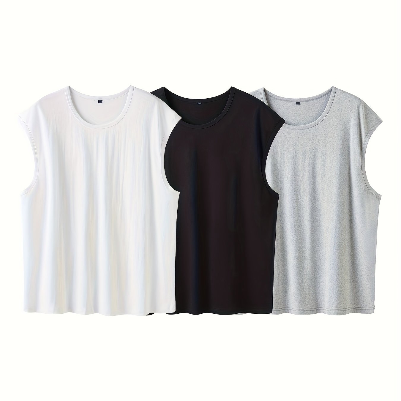 Cotton sports tank top for plus size men.