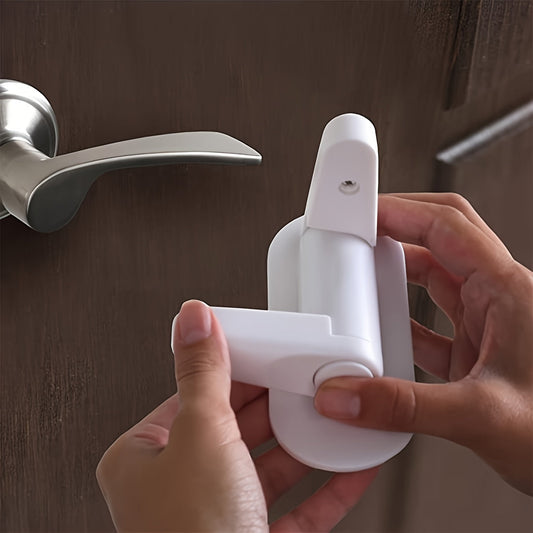 Durable Safety Door Lock in White - 1pc for Home Protection