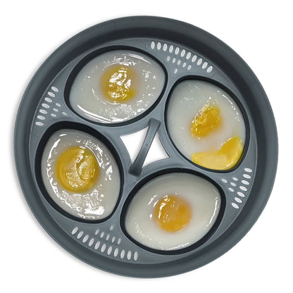 New 4-in-1 Egg Steamer for TM5 & TM6 Models - Made with Food-Grade PP, PFOA-Free, and Dishwasher Safe Material - Perfect for Breakfast, Snacks, and Desserts - Features Multi-Section Design in Sleek Black Color