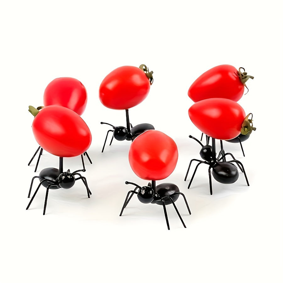 36 Ant-shaped toothpicks for snacks, cakes, and desserts, reusable plastic forks