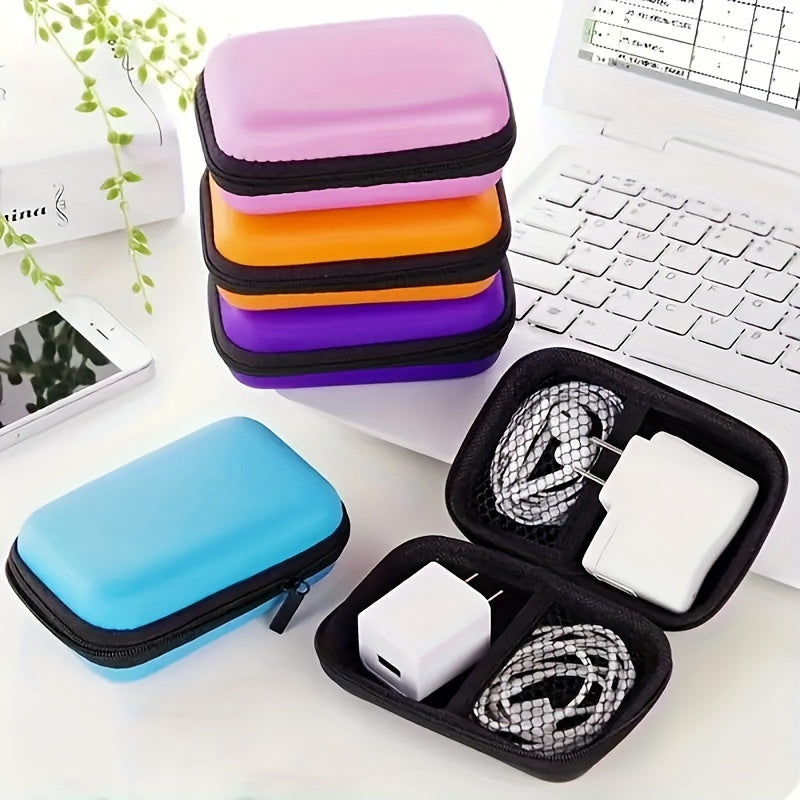 Mini portable storage box for earphones, coins, jewelry, and accessories, suitable for various rooms in the home.