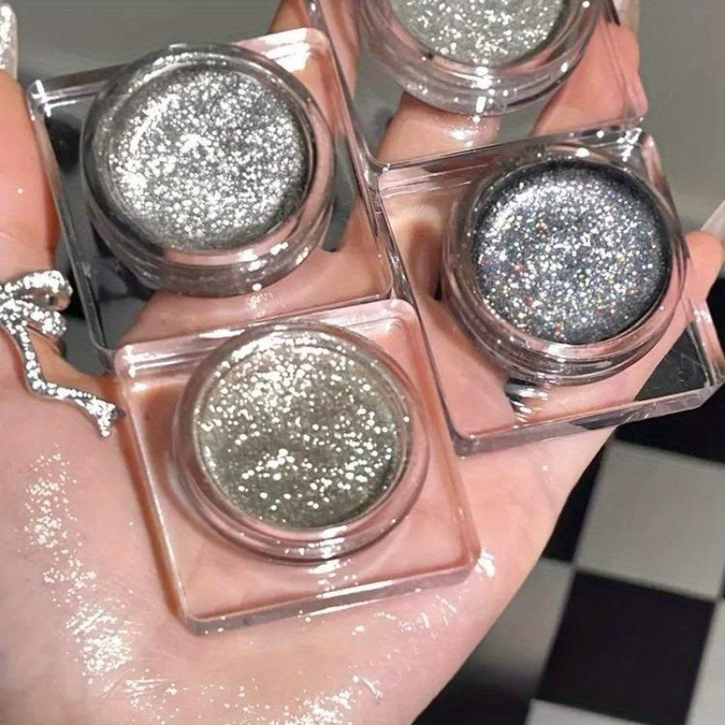 ZVEV Sparkling Gel Eyeshadow with shimmering glitter & metallic finishes in Black, Golden, and Silvery. Ideal for dazzling stage looks and makes a great gift for Valentine's, Autumn