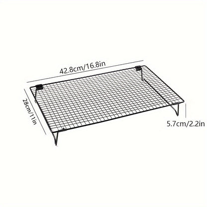 The WIEZ 3-Tier Stainless Steel Stackable Cooling Rack is a must-have for your home kitchen. It is perfect for baking and cooking, oven safe, with a food-safe mesh design for even air circulation. Ideal for cupcakes, biscuits, and more!