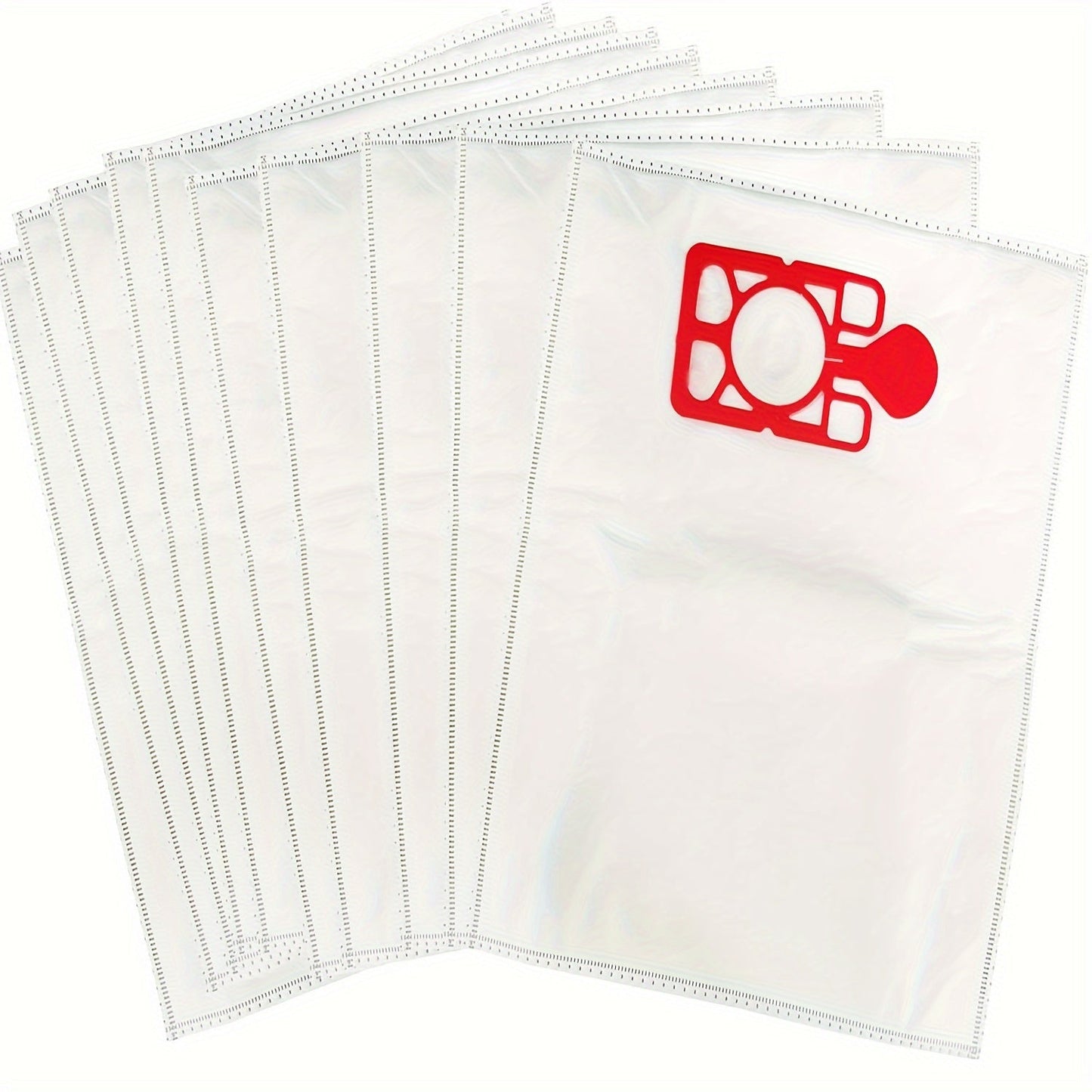 A pack of 10 dust bags compatible with Numatic Henry Vacuums, including Henry, Basil, David, Edward, Nuvac, Rucksack Homecare, Cleancare, Commerc, and James models. Made of microfibre poly material for superior dust collection.