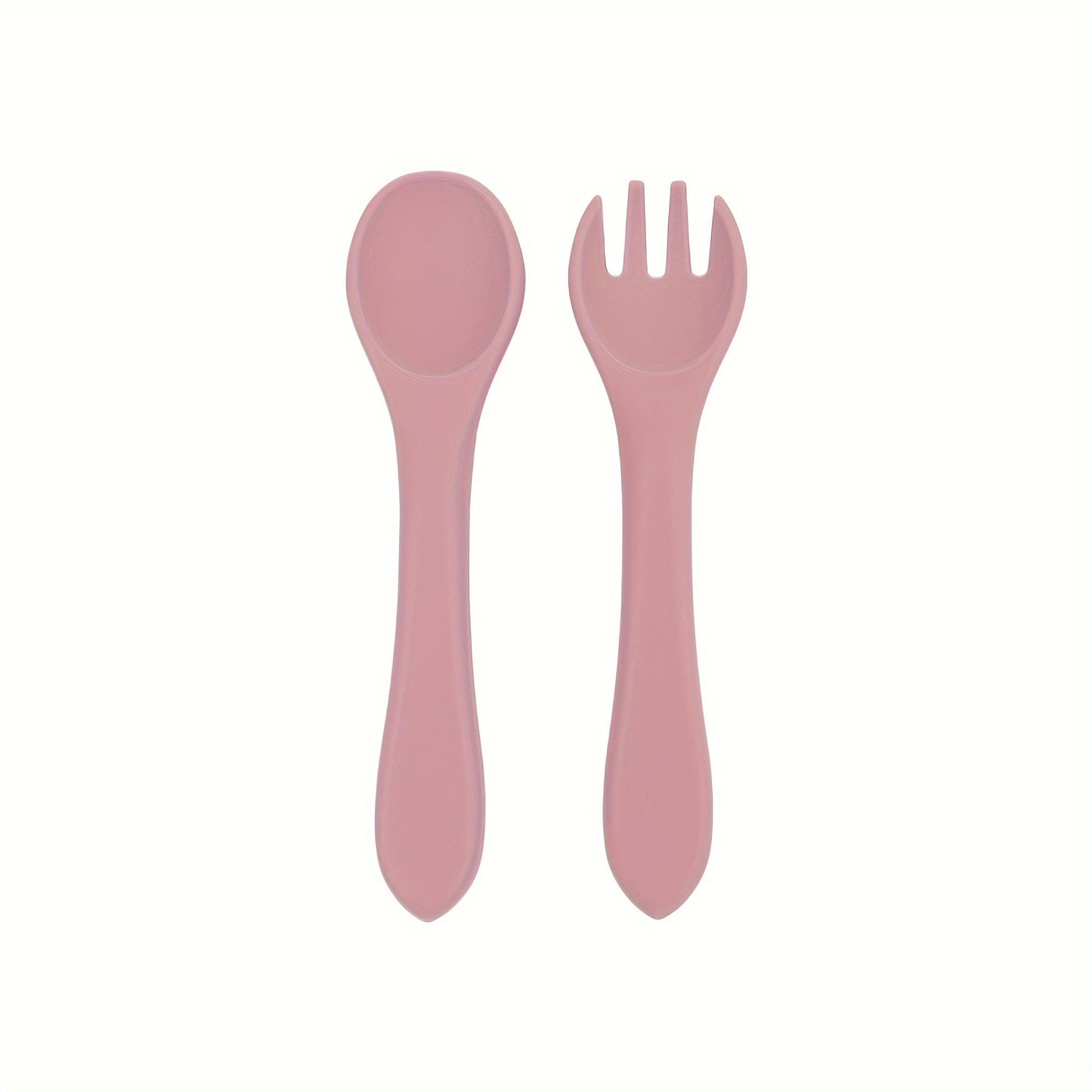 TYRY.HU Fork and Scoop Set - Personalize the Name! Made with 100% Silicone, BPA Free. Perfect for Self-Feeding. Ideal Gift for Christmas, Thanksgiving, and New Year.