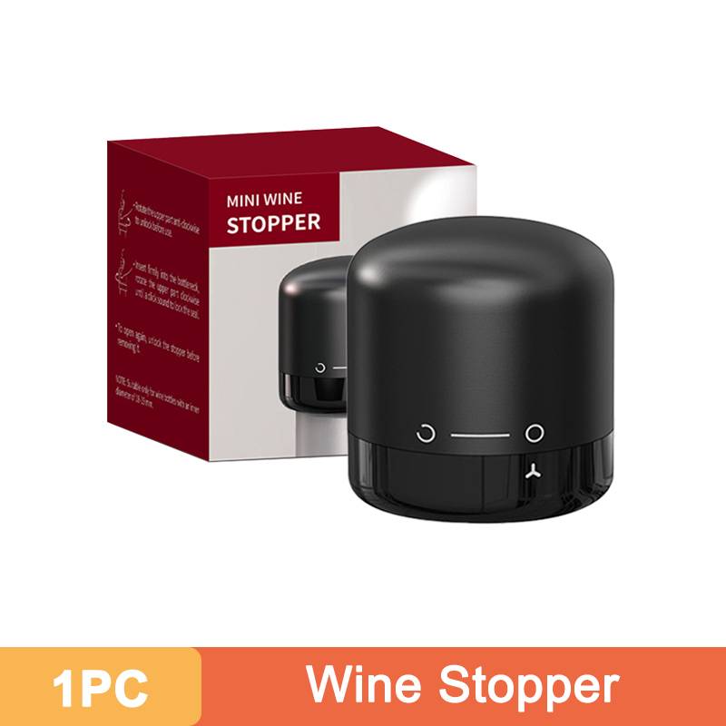 1 or 2 new vacuum wine stoppers for hotel and restaurant use, reusable champagne bottle sealers, leak-proof.