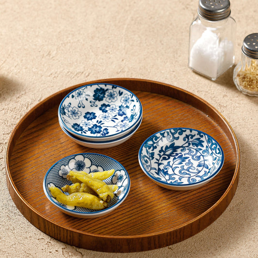 Set of 6 Ceramic Dipping Sauce Dishes - Great for Soy Sauce, Vinegar, and Condiments - Perfect for Kitchen and Restaurants