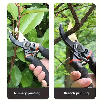 1pc Thickened SK5 Steel Branch Scissors for powerful pruning of rough branches. Modern style with carbon steel blades for comfort grip and durability, perfect for home garden and florist