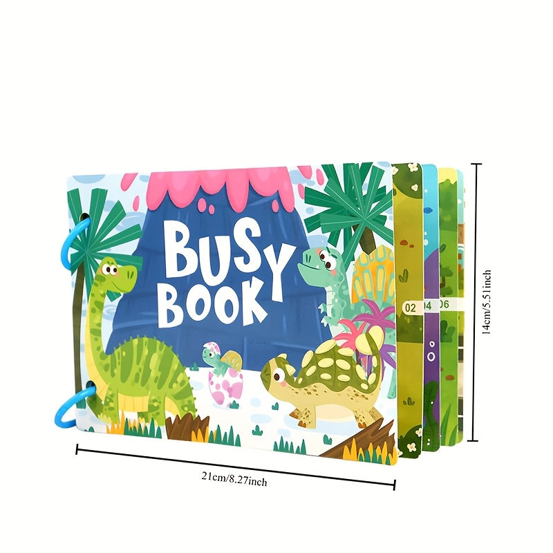 Engaging Busy Book for Ages 3+ - Educational Sensory Flash Cards for Cognitive Skill Development, Preschool Learning Toy, Great Holiday Gift.