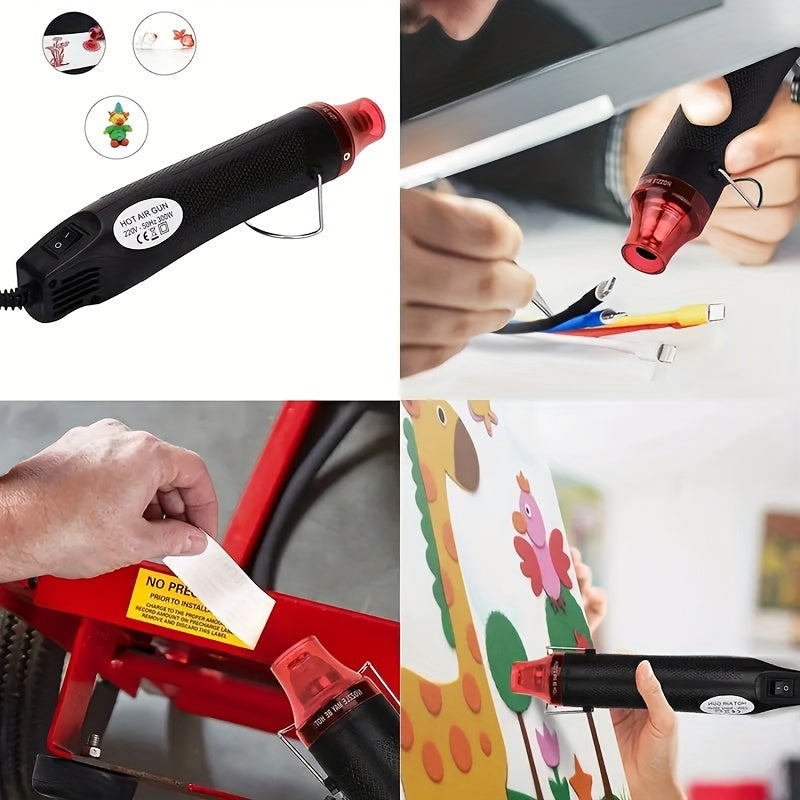 328pcs Heat Shrink Tube with 300W Hot Air Gun, ideal for DIY projects and wire protection. EU plug included.