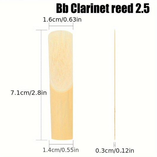 10 Bb Clarinet Reeds 2.5 Traditional Strength, suitable for all levels.