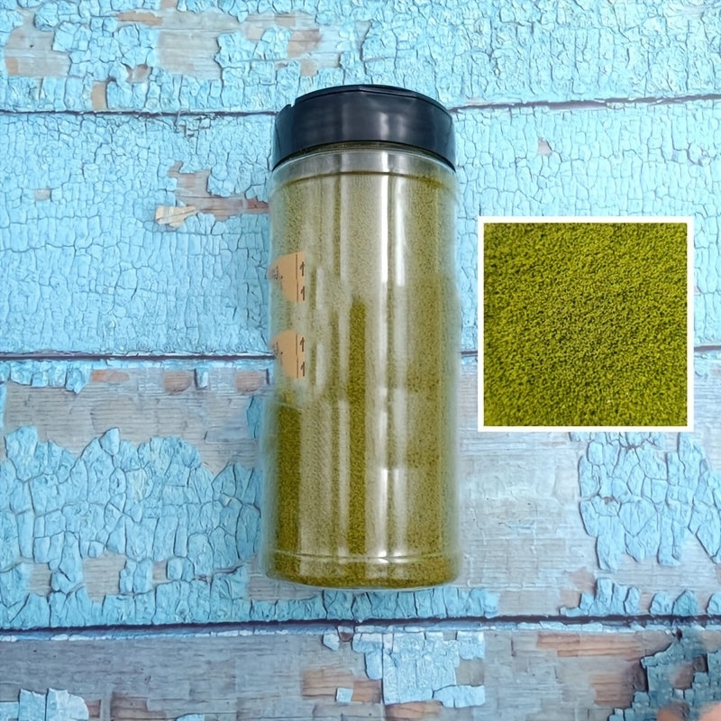 500ml sowing bottle containing sponge powder for fine-grained grass, ideal for DIY train model landscapes and terrain vegetation scenes. Perfect for adding realistic vegetation to your