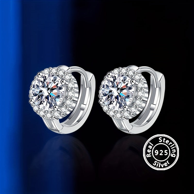 Celebrate Easter in style with these stunning moissanite earrings made from 925 sterling silver. Weighing 2.7g (0.095oz), these sparkling earrings are the perfect gift for any woman in your life.