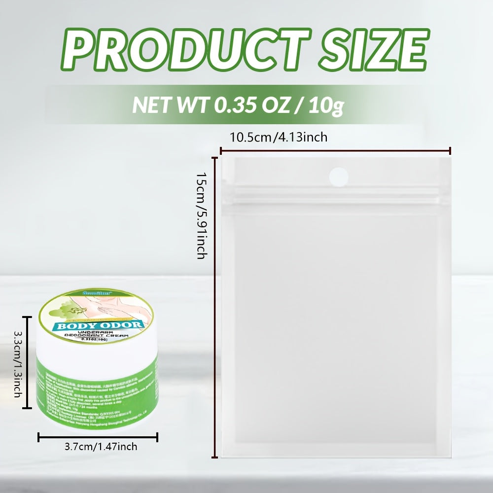 Daily-use cream for sweat and odor control, suitable for men and women, with skin-friendly formula for armpits and body odor.