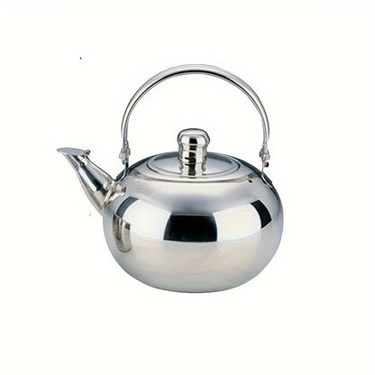 The Stainless Steel Teapot includes an Infuser for a flawless brewing experience of Coffee and Green Tea, suitable for both Home and Office settings.