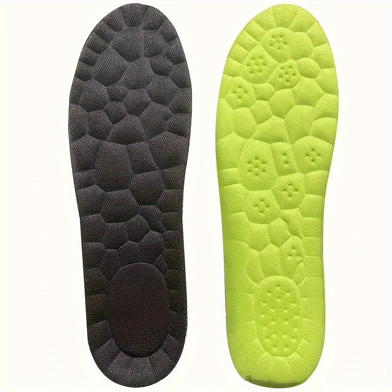 Comfort insoles with heel and arch support, made from soft, lightweight sponge material for enhanced foot comfort.