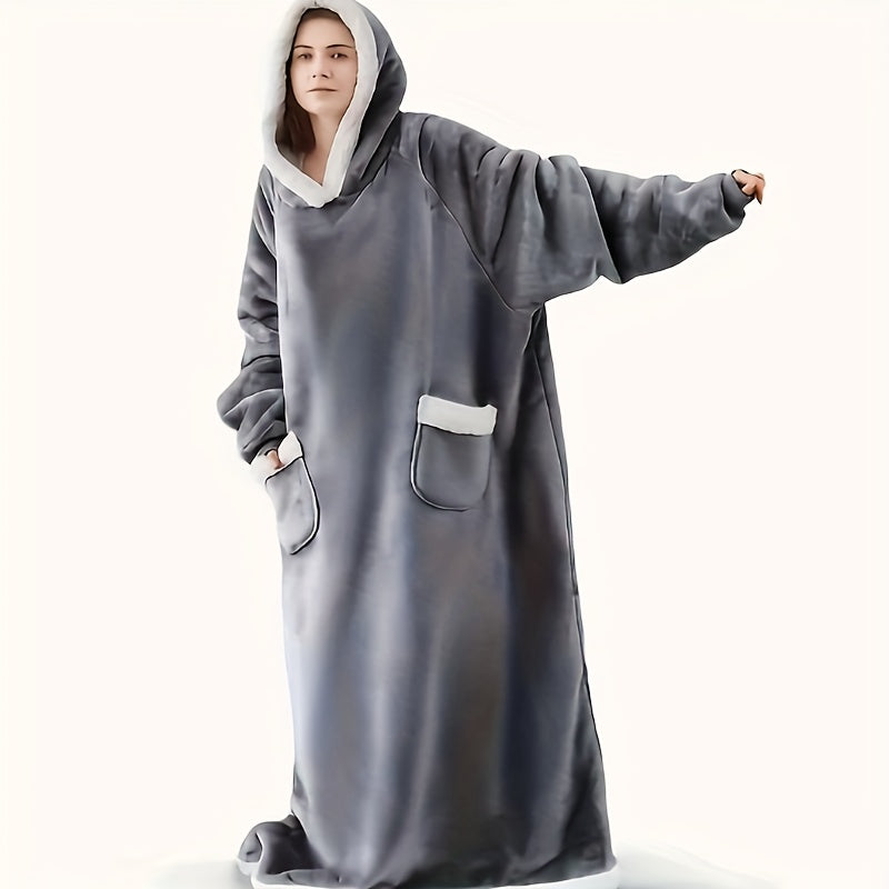 Stay cozy and warm with our Wearable Blanket Hoodie for Women and Men. This Super Warm and Cozy Giant Blanket is made from thick fleece, making it the perfect gift for Boys, Girls, and Adults.