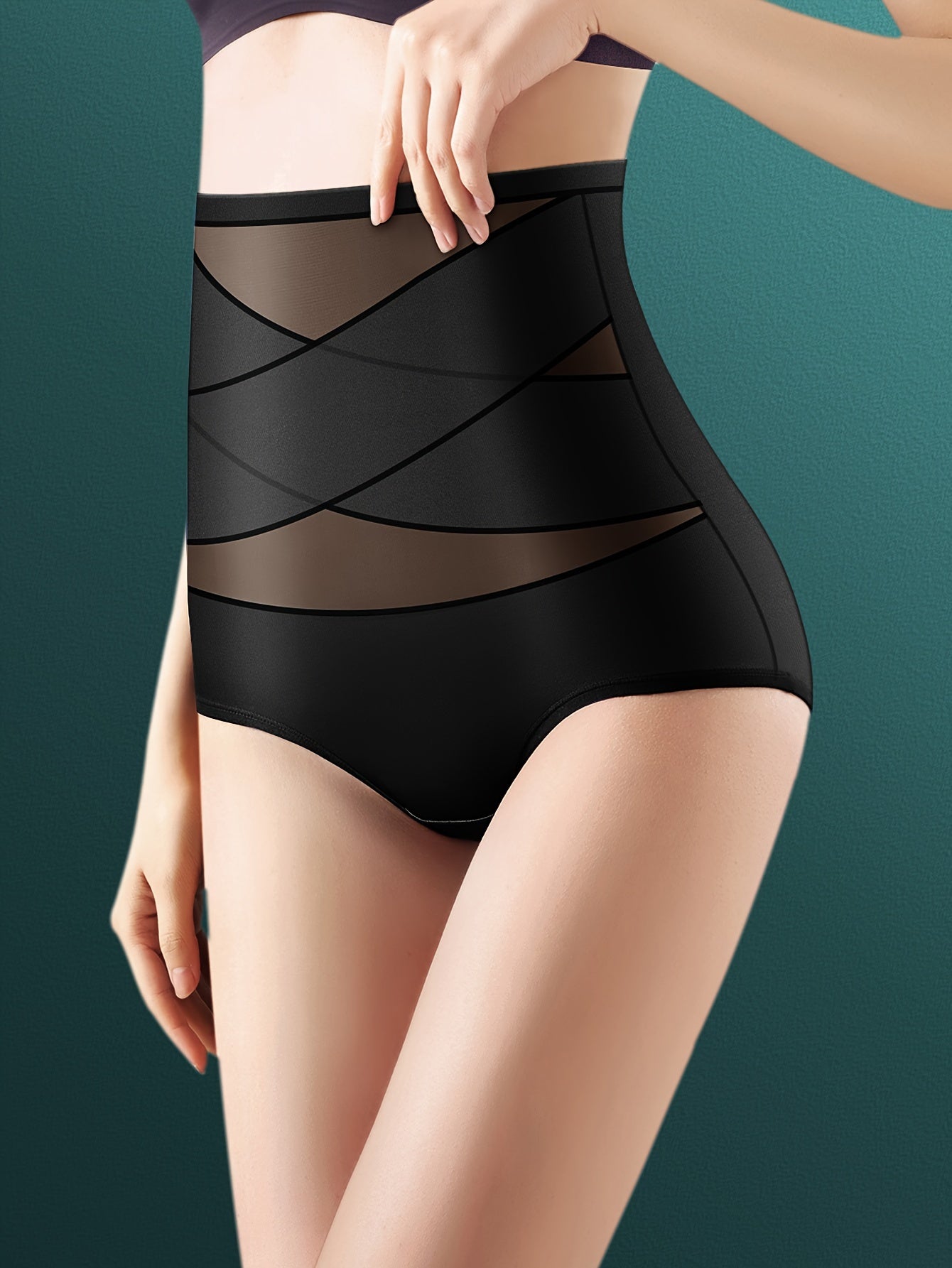 High waisted body shaper underwear with tummy control.