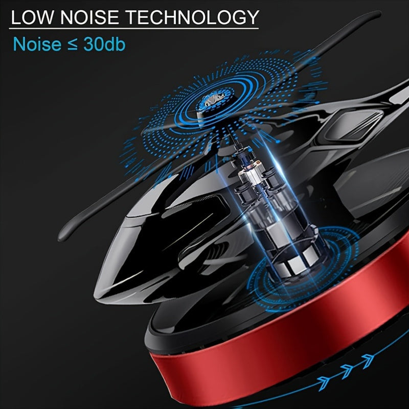 AAZRZRZ Солнечные автомобильные аксессуары - Солнечный очиститель воздуха в модели вертолета - Освежите и поддерживайте аромат в автомобиле