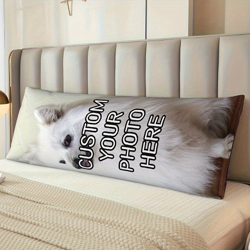 Get a Customized Pet Photo Body Pillowcase made of Short Plush with Double-Sided Print, designed for Cat & Dog Lovers. This Personalized Gift is perfect for Parents & Partners, made of Ultra-Soft & Breathable Material that is Skin-Friendly. It measures