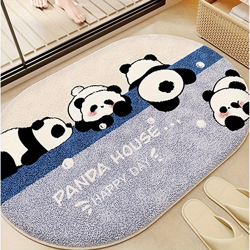 Get into the holiday spirit with our Festive Cartoon Panda Bathroom Mat! This soft, absorbent, and hand washable mat is the perfect addition to your home decor.