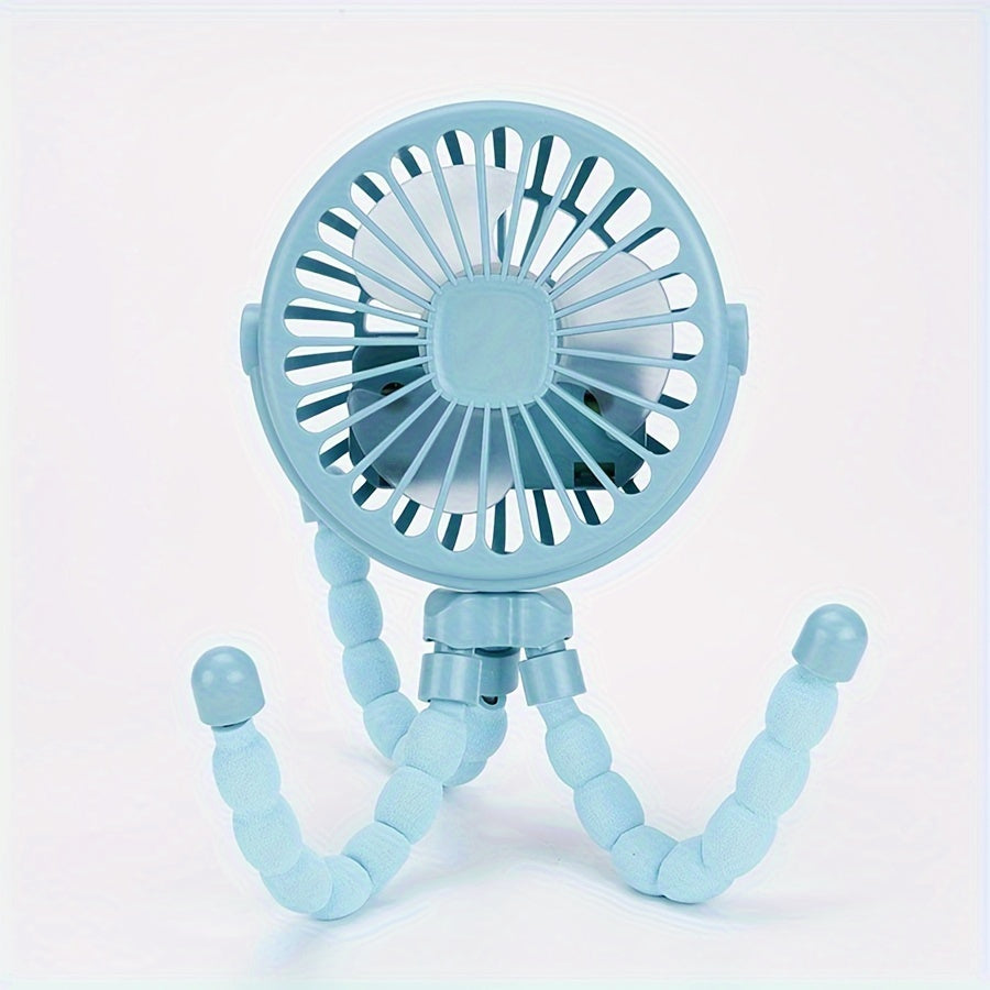 Rechargeable USB Fan in the Shape of an Octopus, Portable Mini Fan with Multiple Modes, Extended Battery Life, and Silent Operation