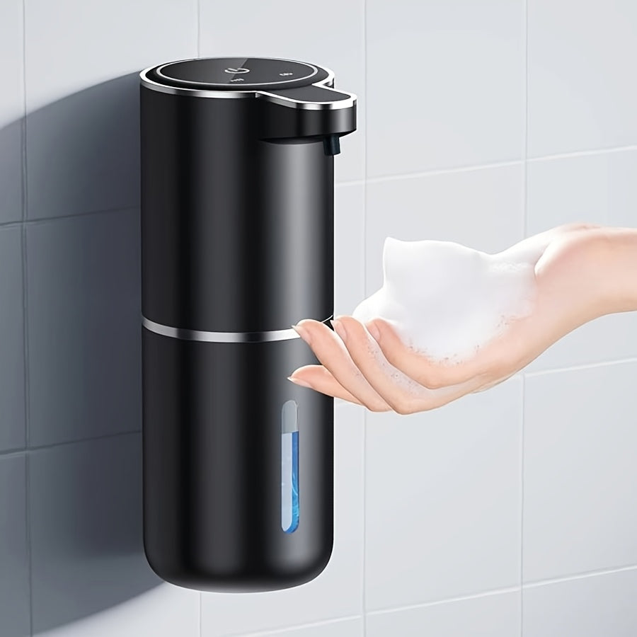 A 380ml rechargeable sensor soap dispenser for foam hand soap and kitchen detergent, suitable for wall-mounting.