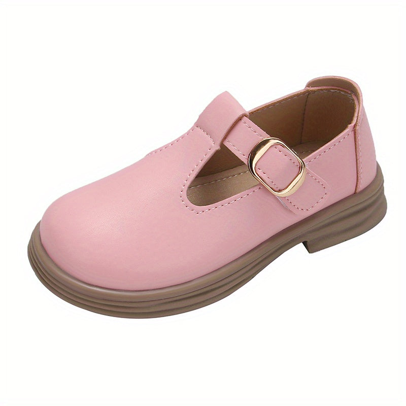 Stylish Mary Jane shoes for girls with non-slip sole, suitable for indoor and outdoor wear in spring and autumn.