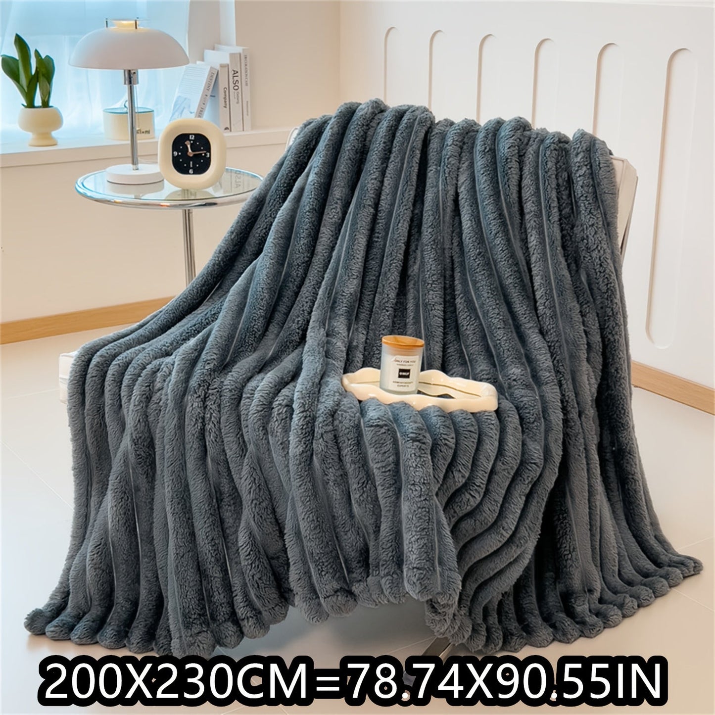 Indulge in the luxury of a Soft Plush Faux Rabbit Blanket - Cozy, Warm, and Stylish for Home, Work, or On the Go - Perfect Gift for Any Occasion