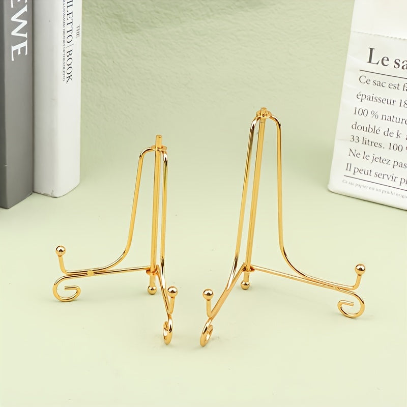 Stylish Gold Iron Display Stand for Various Decor Items | Easy to Assemble, Ideal for Home and Office Shelving