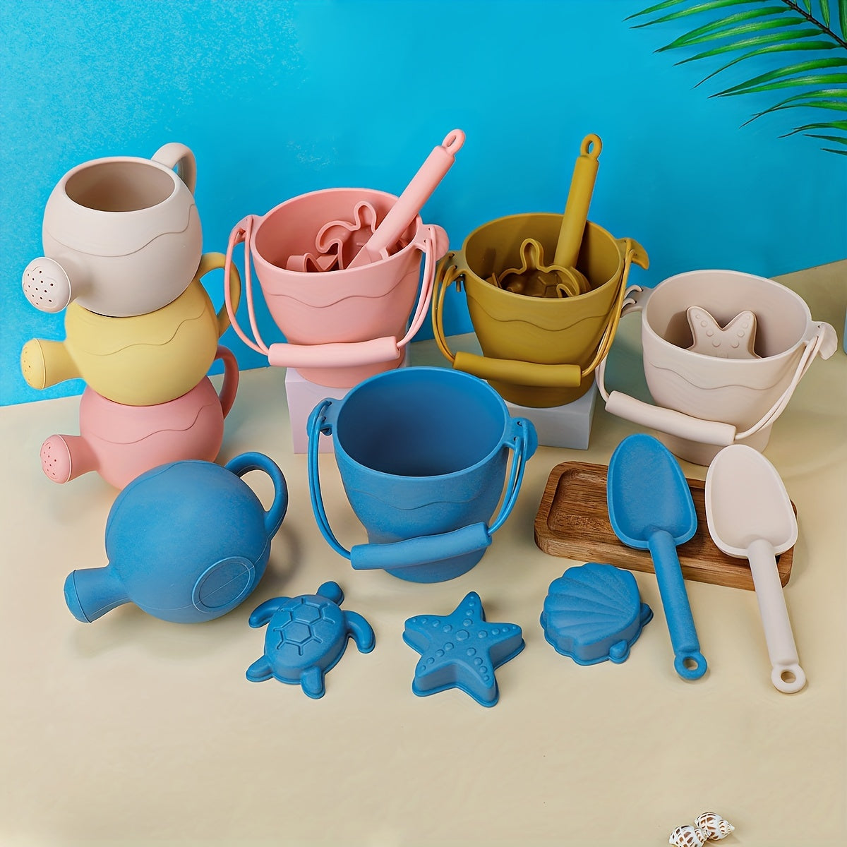 Get ready for sustainable summer fun with our Eco-Friendly Children's Beach Toys Set - includes a spray bottle, sand bucket, shovel and more! Ideal for outdoor play in the sun.