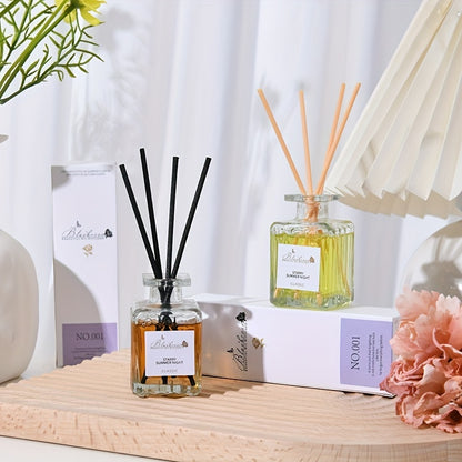 50mL Reed Diffuser in glass bottle with Lavender Essential Oil for multiple areas in home or office - Elegant gift for holidays (1pc)