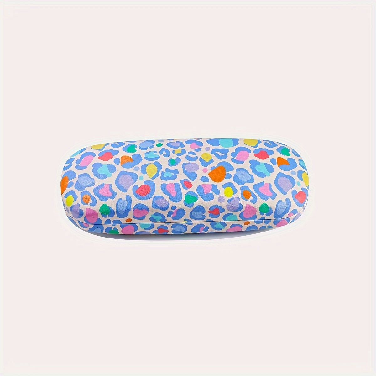 Leopard Print Gradient Glasses Case for Women - Stylish and Sturdy Eyeglass Holder, featuring Fashionable Leopard Print, Gradient Design, Conveniently Portable, Ideal for Ladies' Eyewear