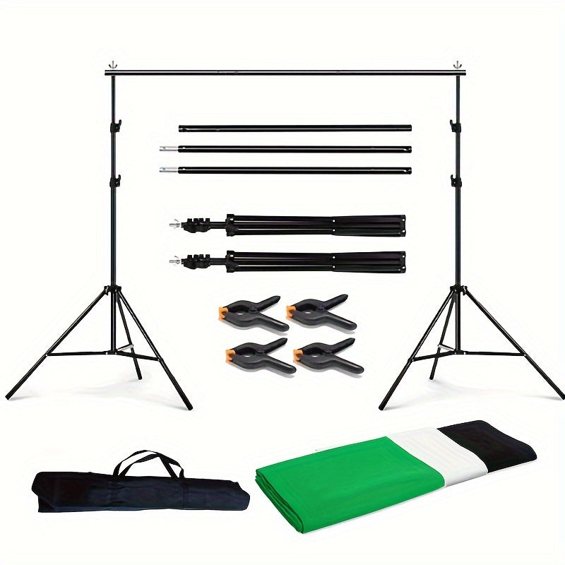 1pc 2*2m Background Rack with Cloth for Photo Photography, Studio Props Shooting Bracket