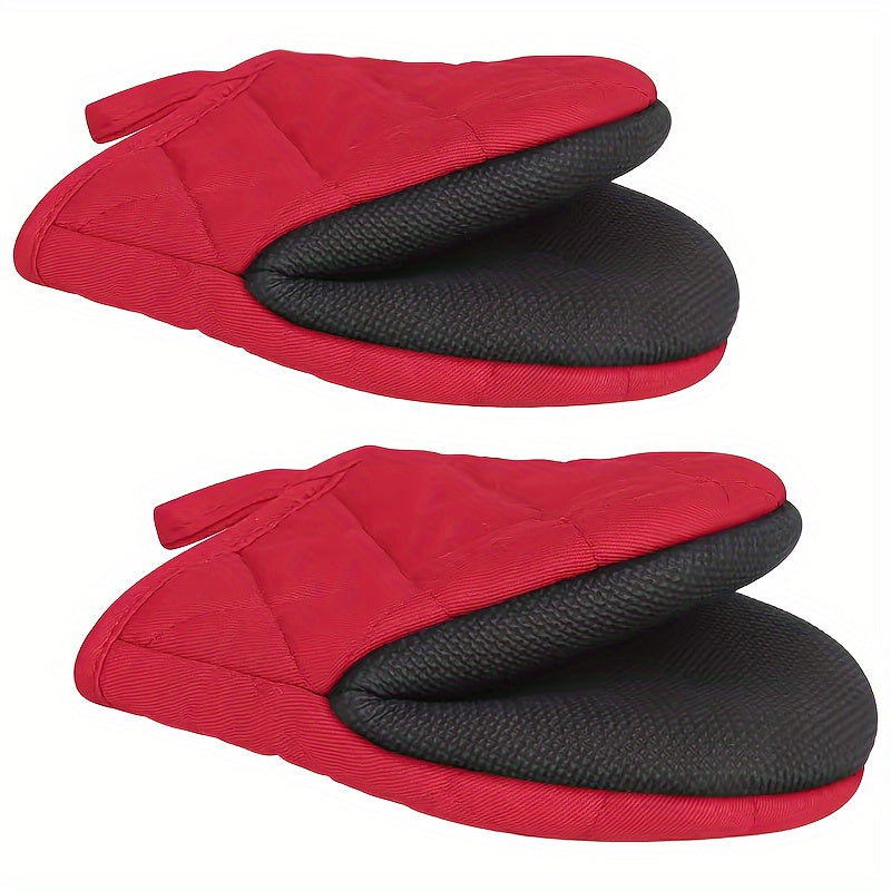 Durable Silicone Oven Mitts with Non-Slip Grip and Heat Resistance, Ideal for Cooking, Baking, and Microwave Use. Made with Thickened Rubber for Protection Against Burns. Suitable for Graduation, Juneteenth, Labor Day, Grandparents Day, and Christmas