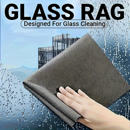 5-Pack Microfiber Glass Cleaning Cloths: Woven, Absorbent, Lint-Free for Windows, Mirrors, Kitchen & Outdoor Surfaces