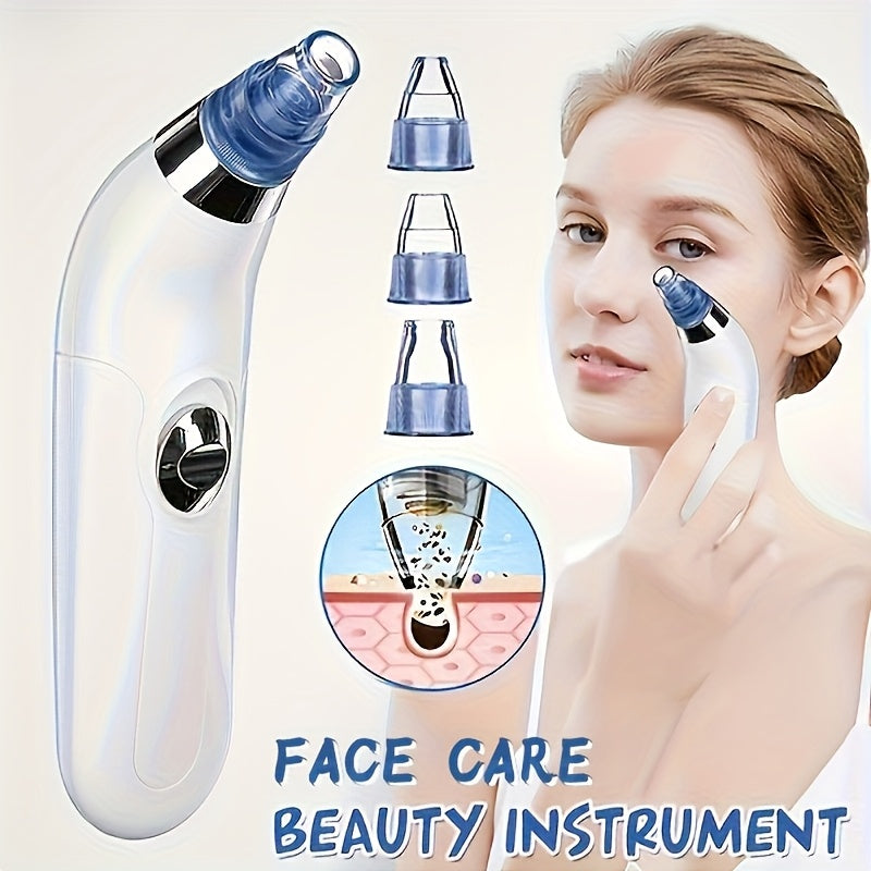 This device comes with four suction heads to safely remove blackheads.