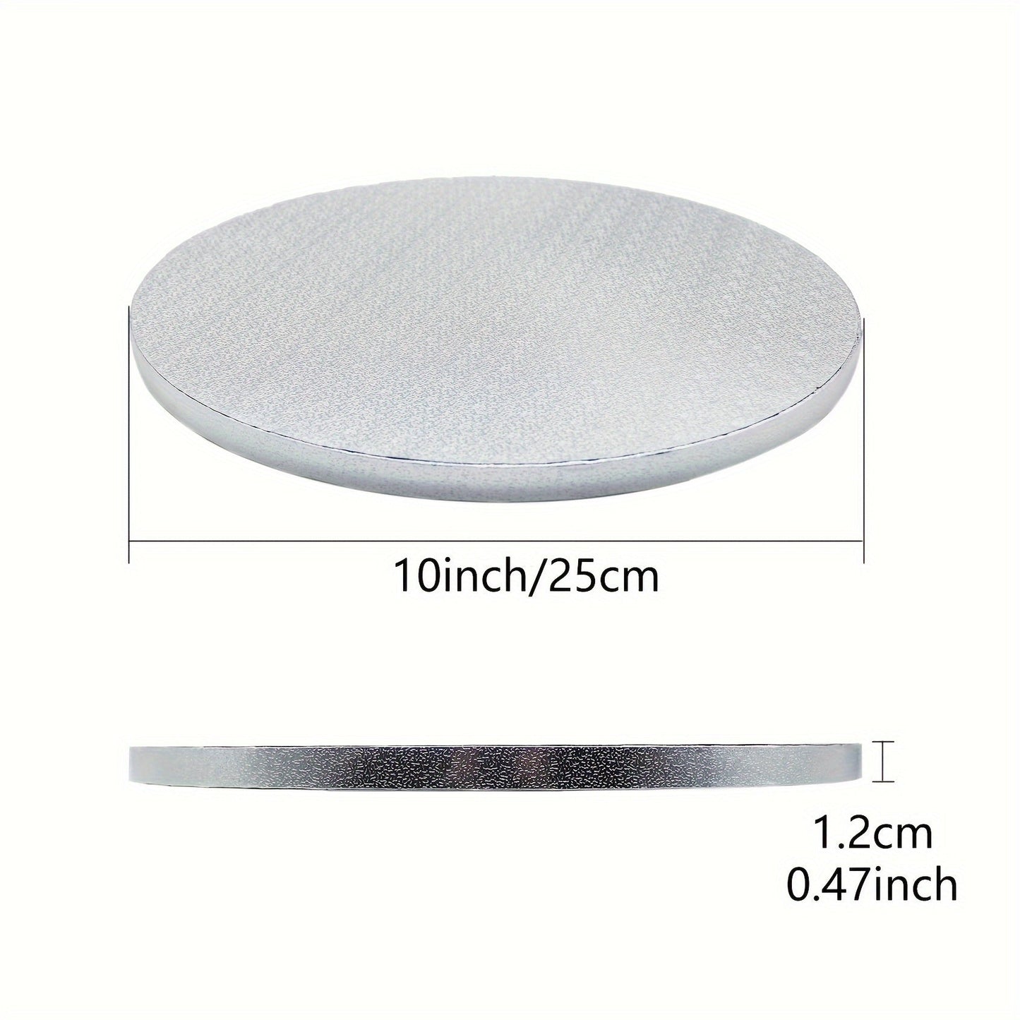 Two pack of 12-inch cake boards, each 1/2 inch thick round cake drum made of sturdy corrugated cardboard. Ideal for decorating and supporting multi-layer cakes. Get your cake decorating supplies now!