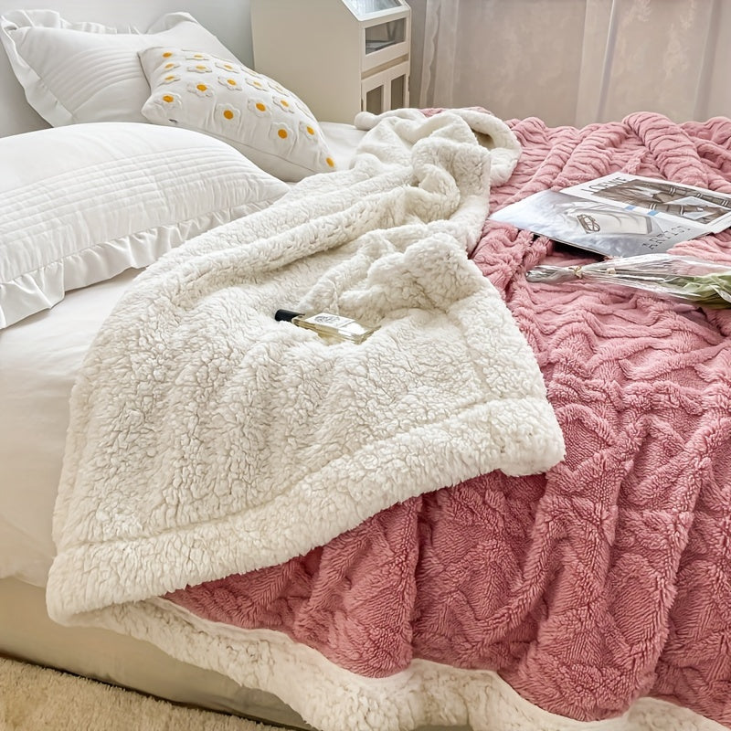 Soft and cozy thick blanket made of tuff velvet, perfect for bed, sofa, and home. This would also make a great gift for someone who loves to travel or enjoys being comfortable. Versatile enough to use in all seasons, this blanket is the ideal Christmas