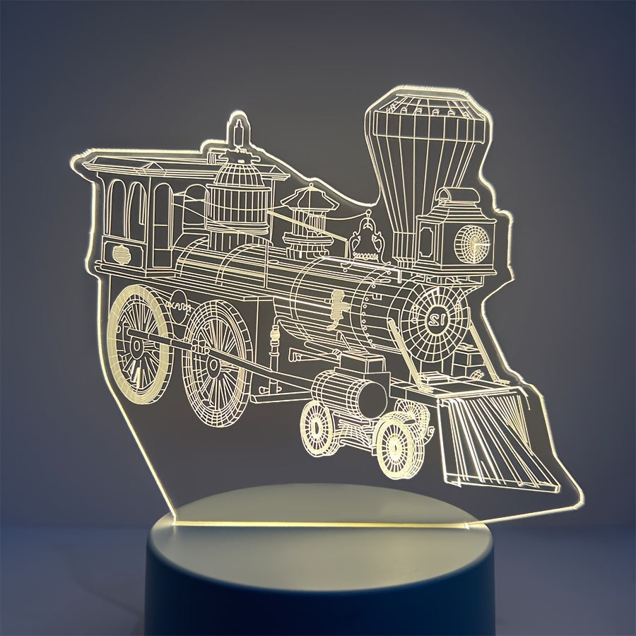 Celebrate Eid Al-Adha in style with this 3D Train Night Light. Perfect for decorating your study, bedroom, or gaming room, this LED warm light plug-in version makes a great birthday or Christmas gift.