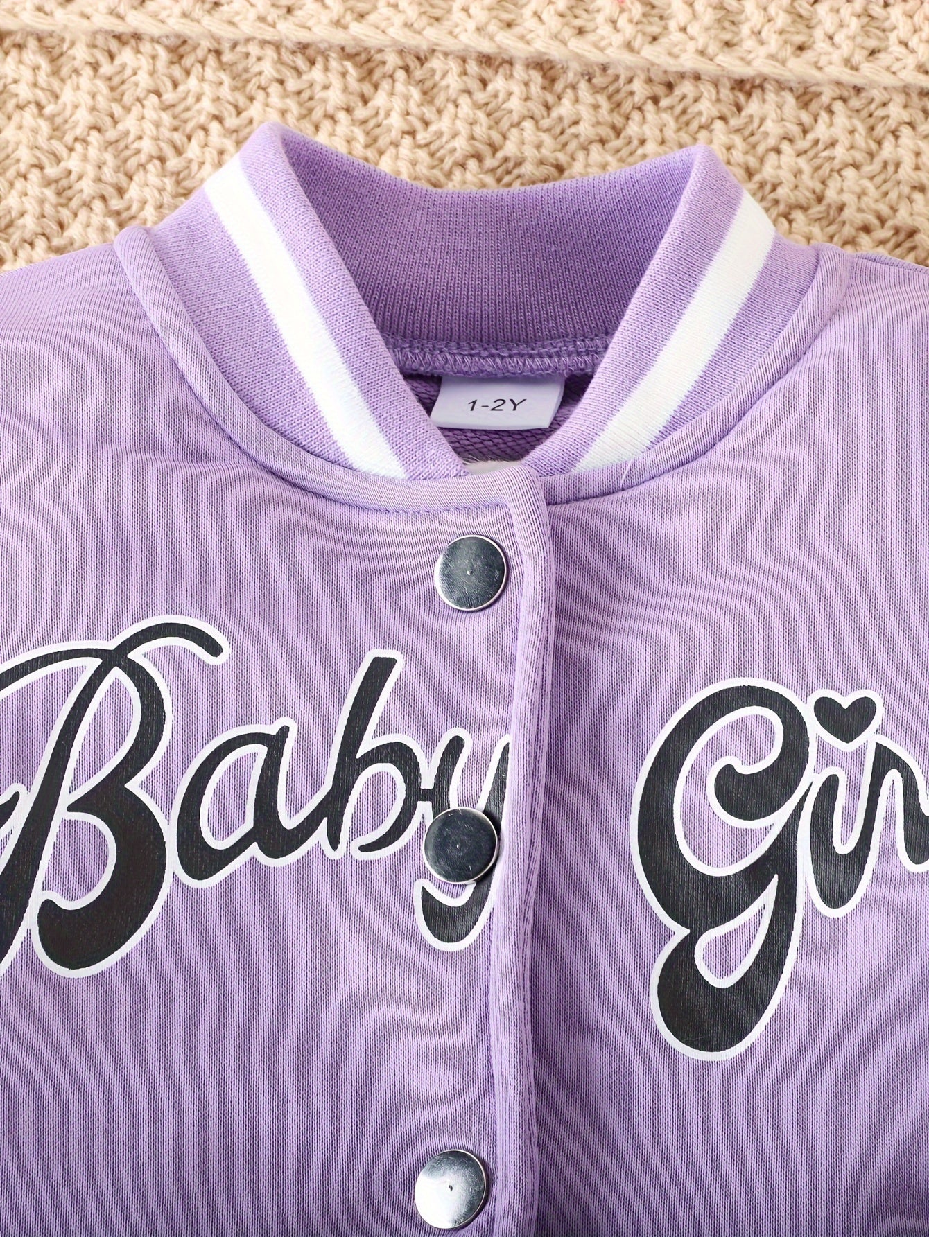 Preppy Style 2-piece BABY GIRL Print Baseball Jacket and Pleated Skirt Set for Parties and Sports, a perfect gift idea.