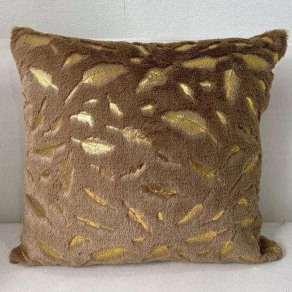 Luxurious faux fur throw pillow cover without pillow core, perfect for sofa, bedroom, car.