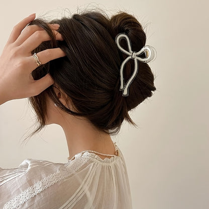 2 pieces of trendy large bowknot hair clips for securing hairstyles