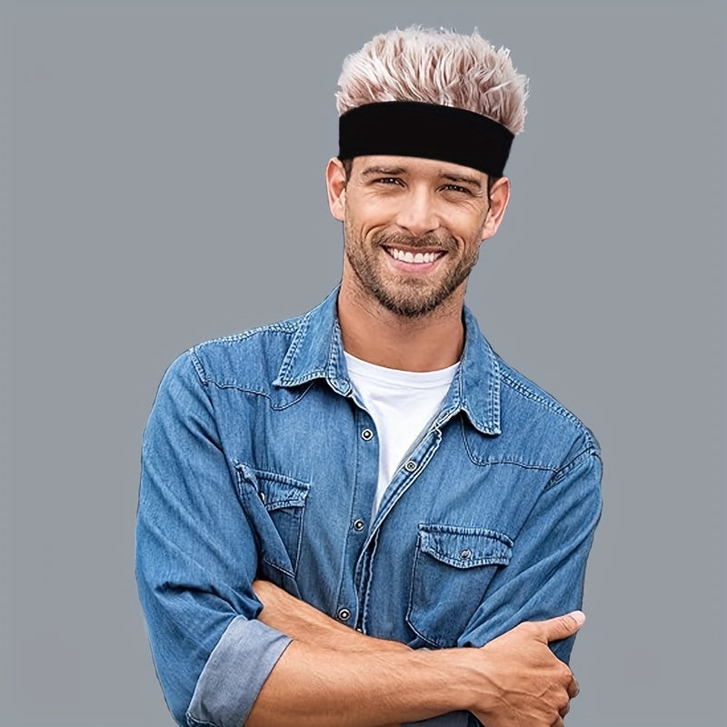 Choose from four stylish options with our trendy fine cool headband wig. This adjustable beanie wig hat offers a slicked back or fluffy style, perfect for men at casual parties, school events, or cosplay photo shoots.