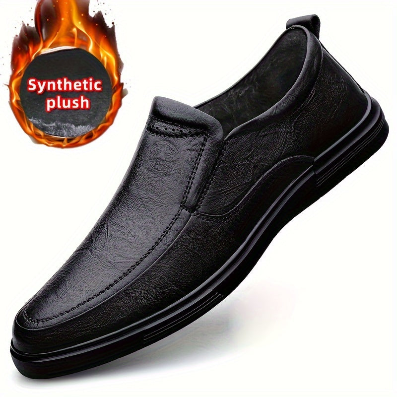 CLOHOO Men's Handmade Slip On Loafer Shoes