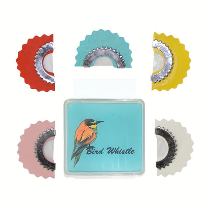 Plastic bird call whistle with realistic sound attracts birds, ideal for parrot toy or pet supplies.