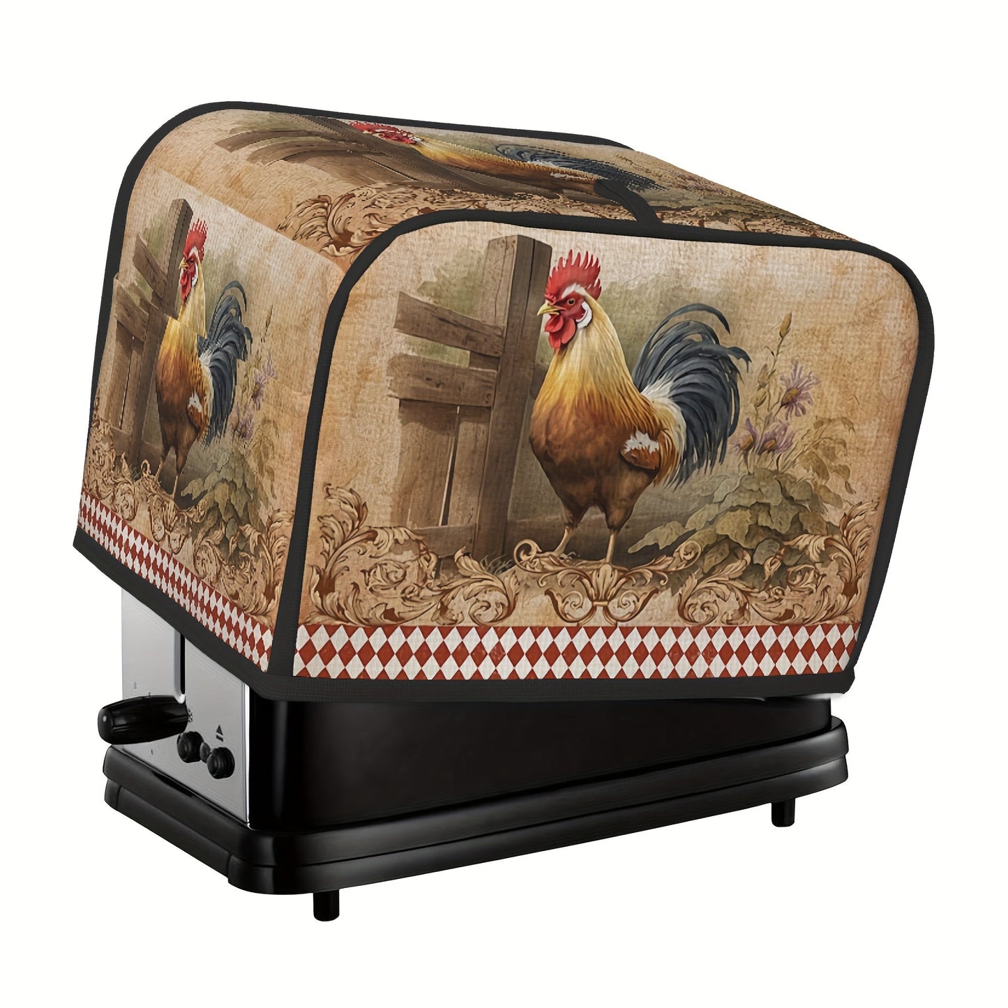 One piece of Vintage Rooster Print Toaster Cover and two pieces of Wide Slot Toaster Cover. These stylish covers are designed to protect your small kitchen appliances and keep them clean. They are easy to clean and a convenient storage solution for your